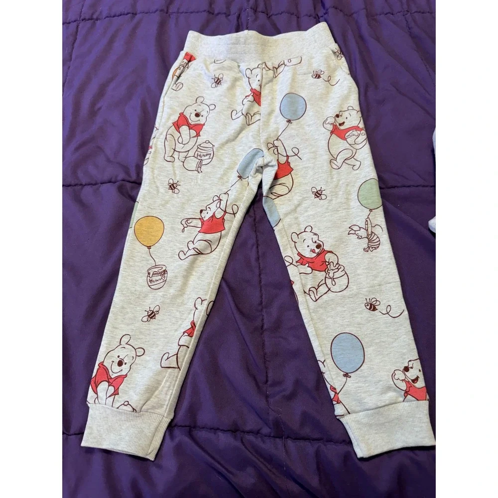 Disney Little Sleepies Winnie the Pooh Play Collection Set 4T Grey Bamboo Jogger